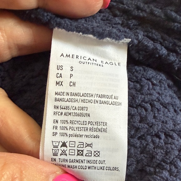 American Eagle Women's Navy Blue Cardigan Sweater - Picture 7 of 7